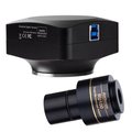 Amscope 20MP USB3.0 BSI C-mount Microscope Camera with Calibration Slide and 1X 23mm Compensating Lens MU2003-BI-RU1